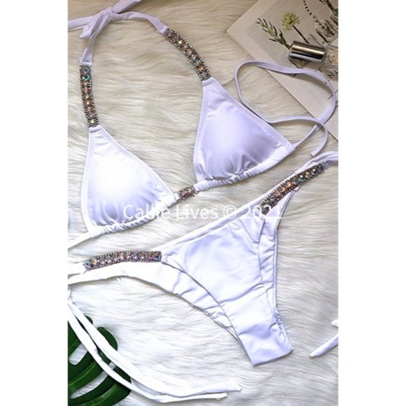 HOST PICK  🌞Callie Chain Bling: Rhinestone Bikini - Picture 3 of 3